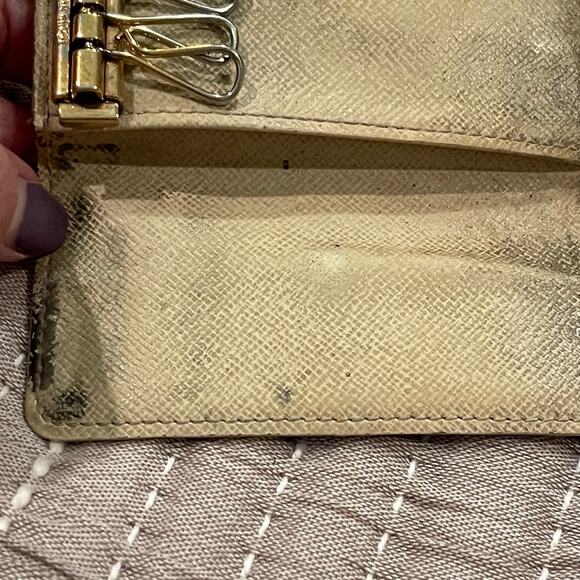 Louis Vuitton LV 4 Key Holder Damier Azur Authentic COA - Picture 8 of 11